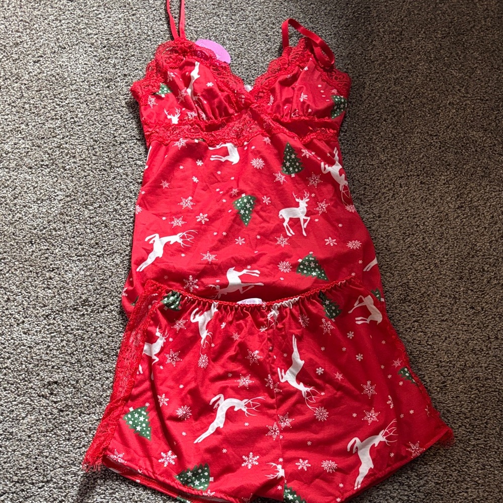 Red Holiday Women's Pajama Set